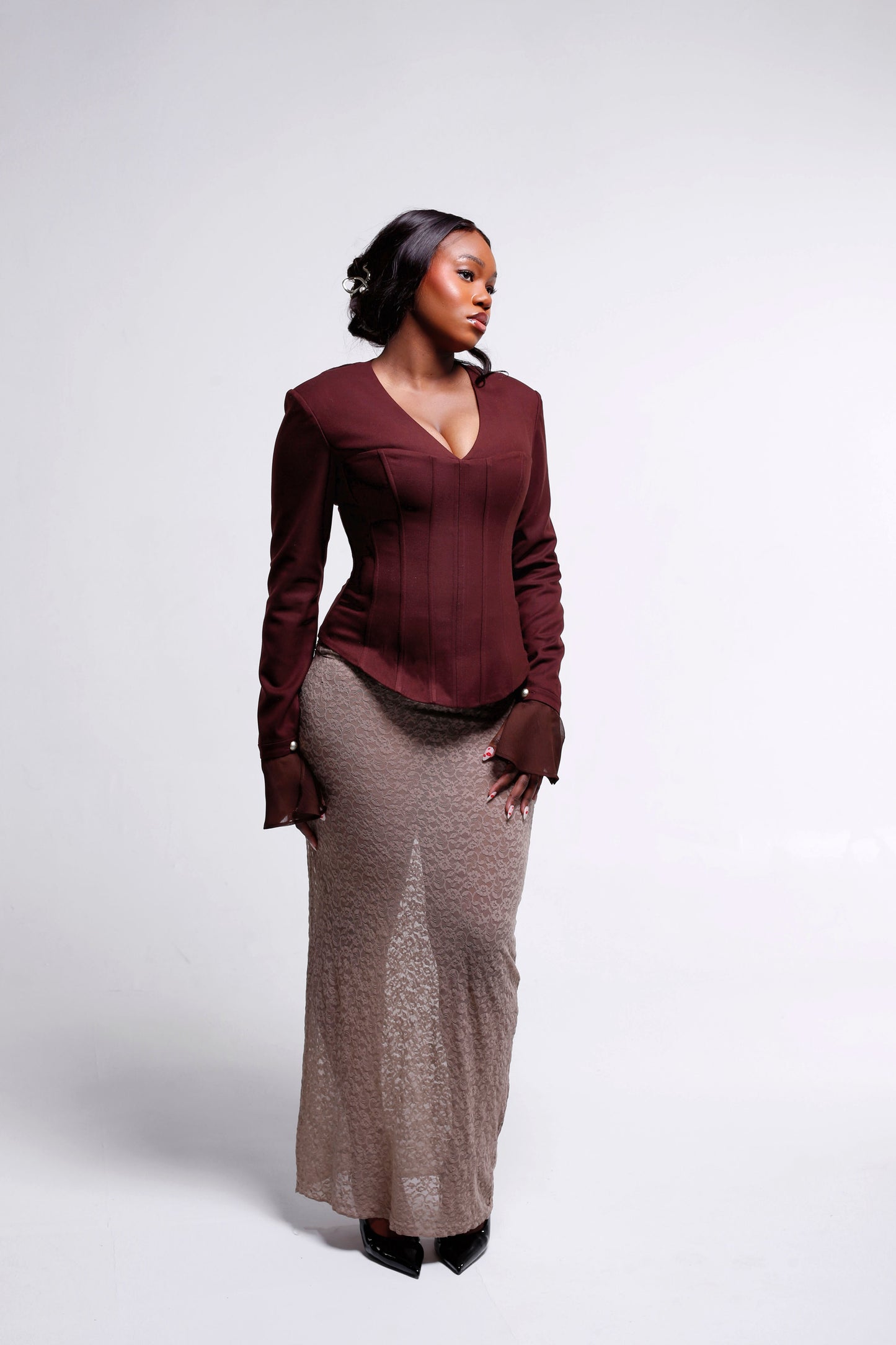 Tina Burgundy Sample