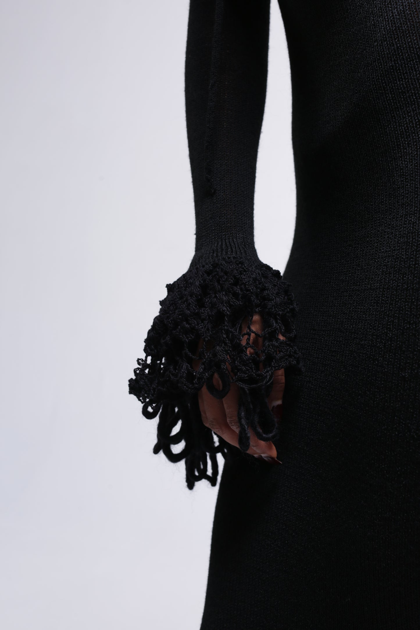 Lola hand knitted illusion dress