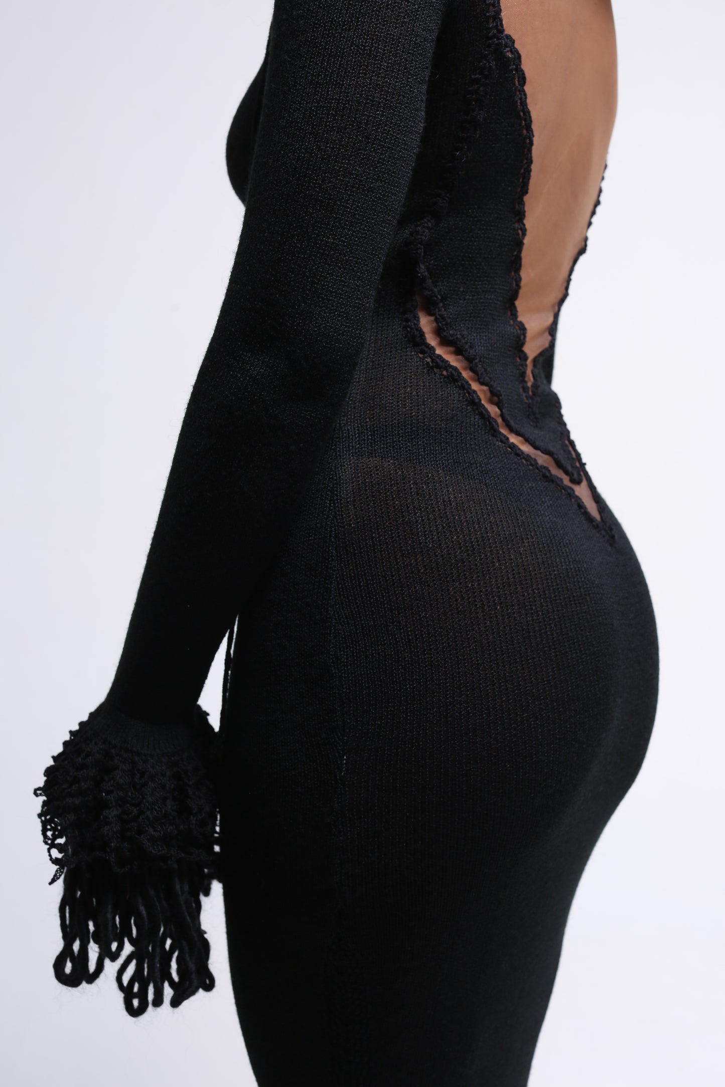 Lola hand knitted illusion dress