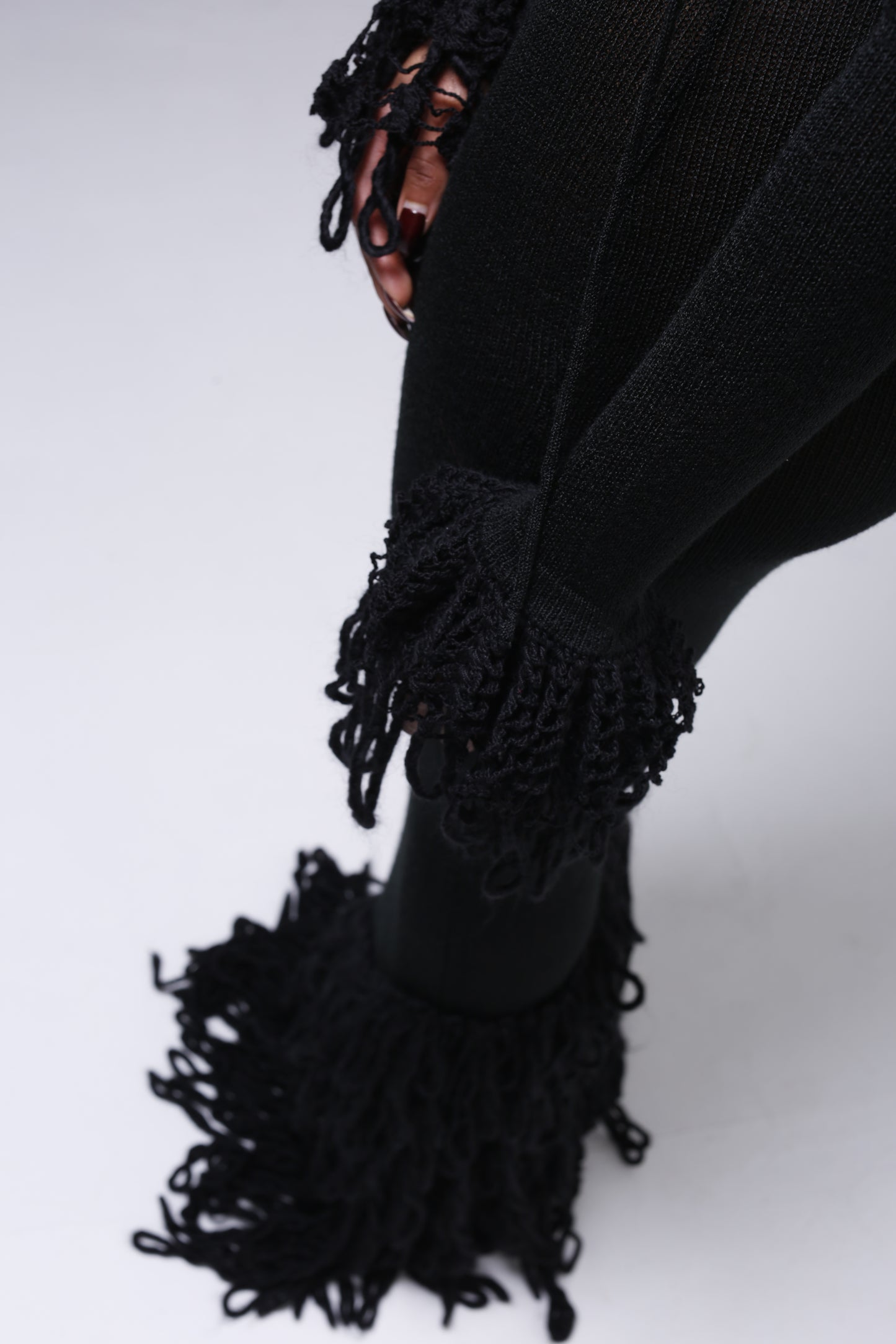 Lola hand knitted illusion dress