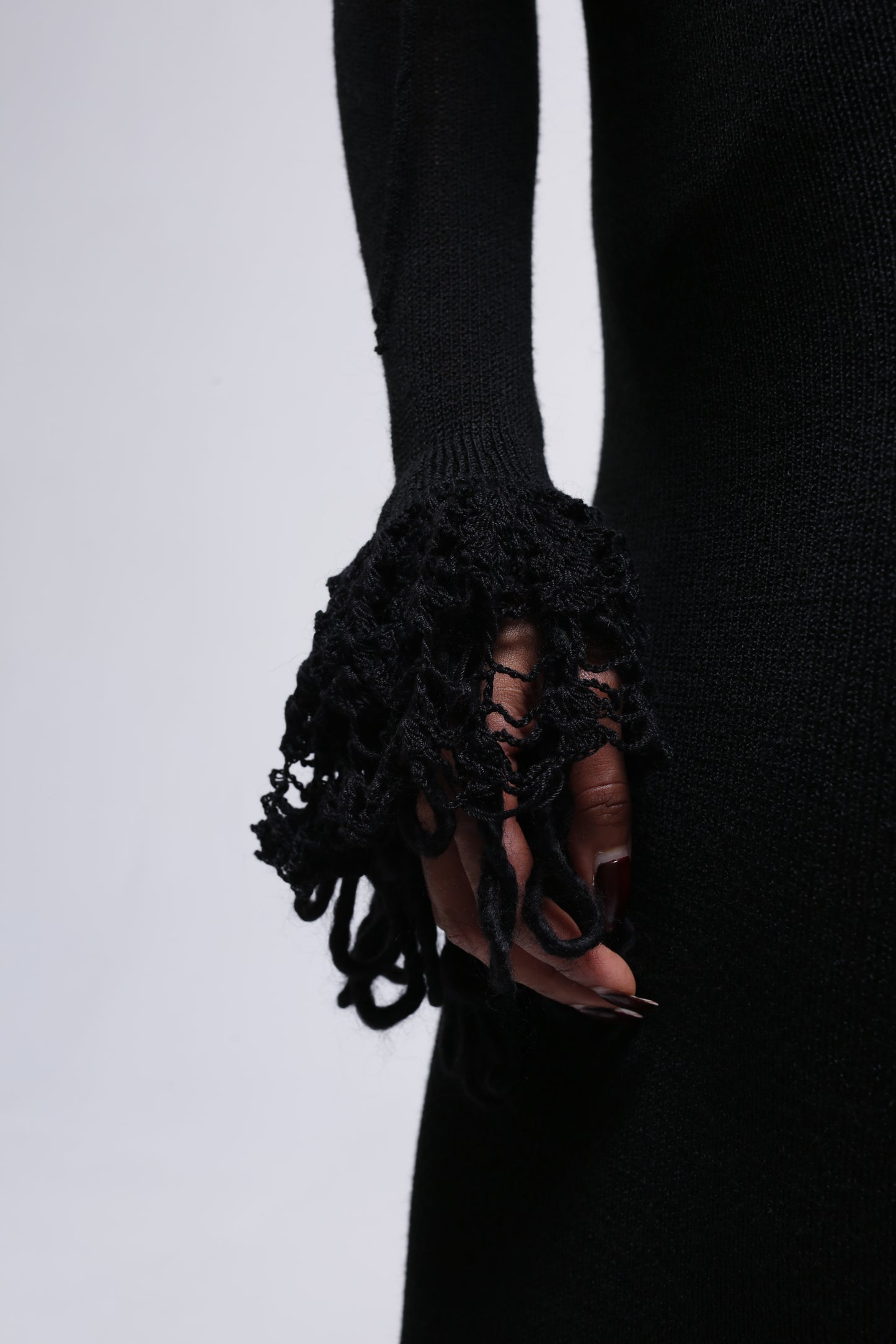 Lola hand knitted illusion dress